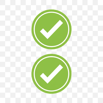 Green Checkmark Icons for Approval and Success