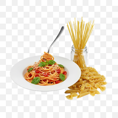 Classic Spaghetti with Fresh Ingredients and Assorted Pasta