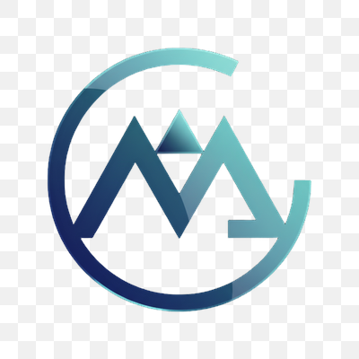 Abstract Mountain Arc Gradient Logo