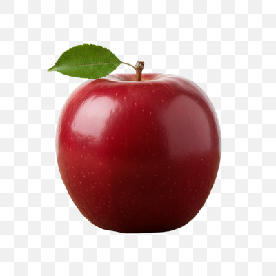 Vibrant Red Apple on Rustic Wood