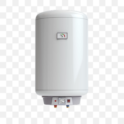 Modern White Electric Water Heater Isolated on White