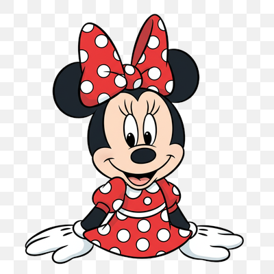Classic Minnie Mouse in Red Polka Dot Dress