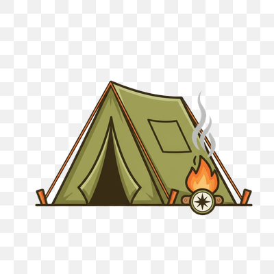 Cozy Camp Night: Tent, Fire, and Compass
