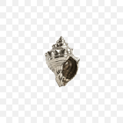 Elegant Metallic Conch Shell Ornament