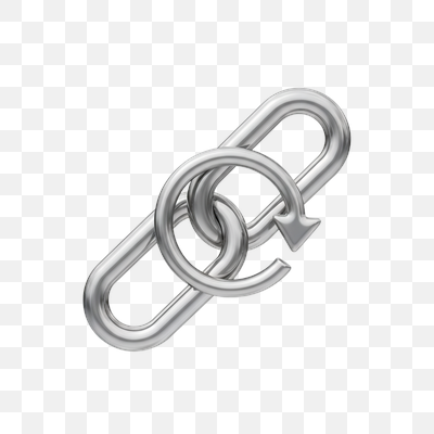 Metallic Link and Refresh Arrow Symbol