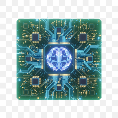 AI Brain on Circuit Board: The Core of Digital Intelligence