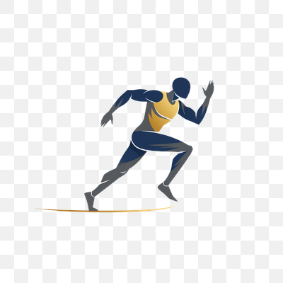 Dynamic Stylized Sprinter Illustration