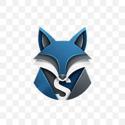 Geometric Blue Fox S Letter Logo
