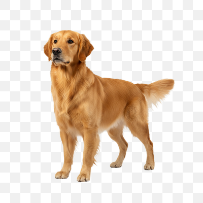 Majestic Golden Retriever Standing Proudly in Studio