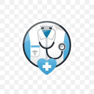 Medical Doctor Healthcare Icon with Stethoscope and Heart
