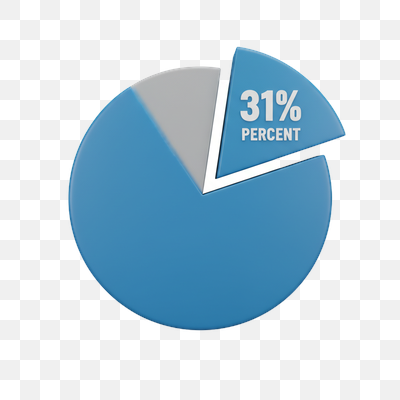 31 Percent Data Slice - 3D Pie Chart