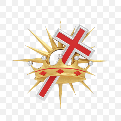 Majestic Crown and Cross Emblem