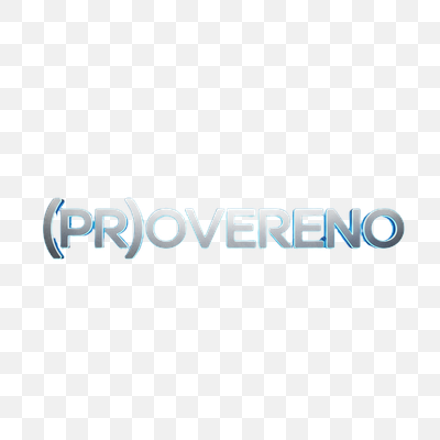 PROVERENO: Glowing Metallic Text on Black
