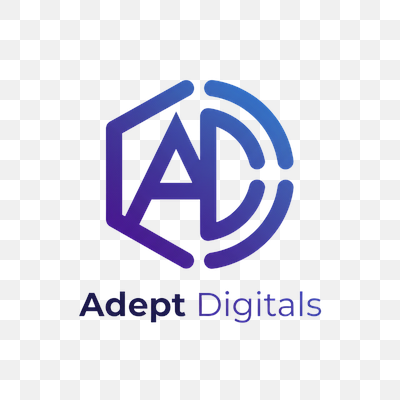 Adept Digitals Modern Gradient Logo on White Background