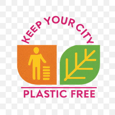 Keep Your City Plastic Free - Environmental Campaign Logo