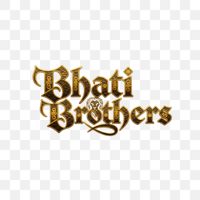 Bhati Brothers Ornate Gold and Brown Logo with Lion Emblem