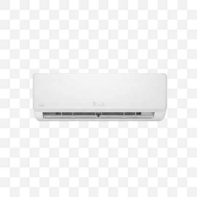 Modern White Wall-Mounted Air Conditioner with Digital Temperature Display
