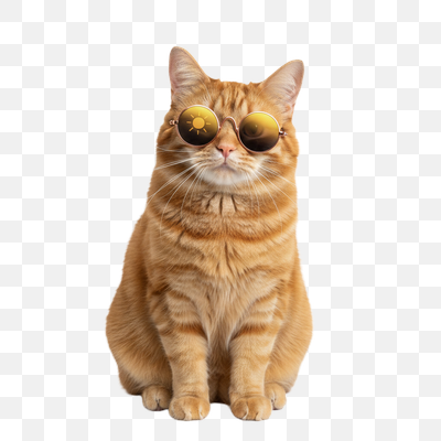Cool Ginger Cat Rocking Sunglasses
