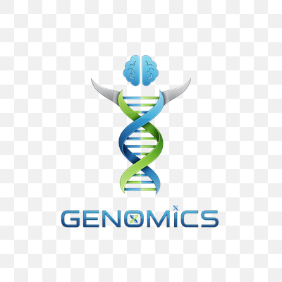 Genomics Human Brain DNA Helix Logo