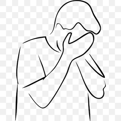 Minimal White Block on Black