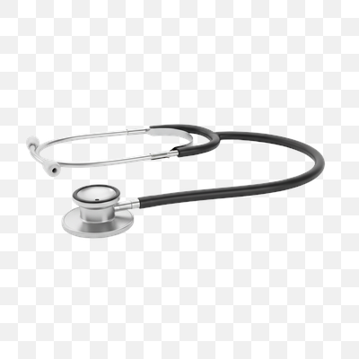 Modern Stethoscope on a Clean White Background