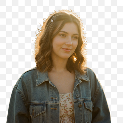 Golden Hour Serenity: A Young Woman's Portrait
