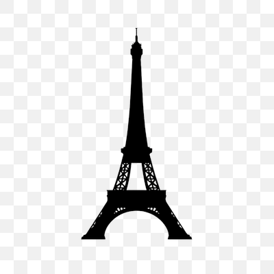 Eiffel Tower Black Silhouette Icon