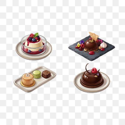 A Quartet of Exquisite Gourmet Desserts