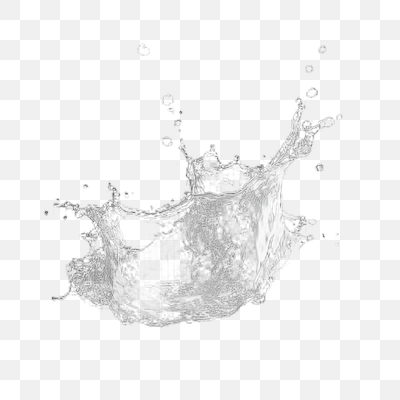 Dynamic Water Splash on White Background