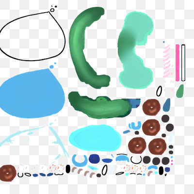 Diverse Cartoon Graphic Elements Sprite Sheet