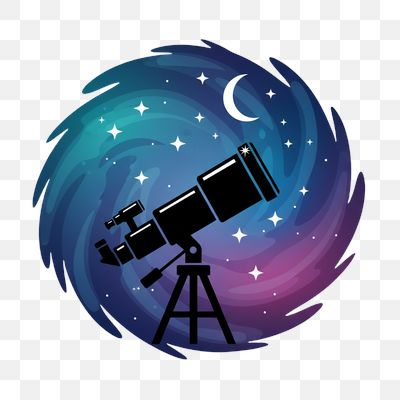 Stargazing Telescope in a Swirling Cosmic Night