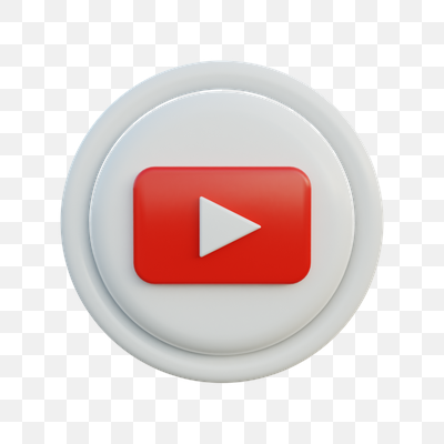 Modern 3D YouTube Play Button Icon