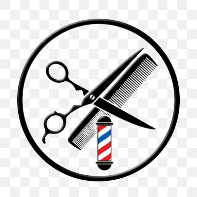 Barber Shop Tools and Pole Icon