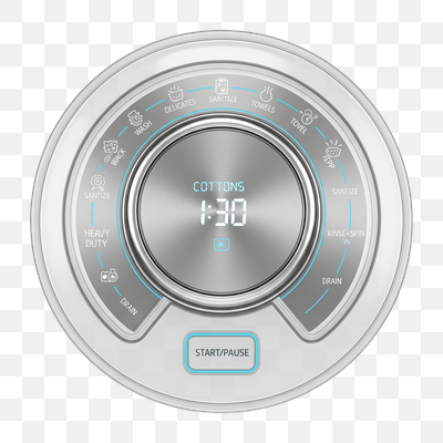 Modern Washing Machine Digital Control Panel