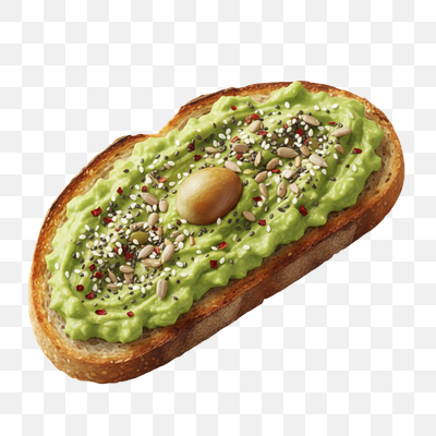 Gourmet Avocado Toast with Mixed Seeds and Central Topping