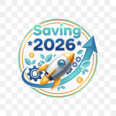 Saving 2026: Financial Growth and Progress Logo