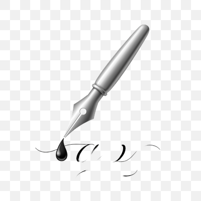 Elegant Fountain Pen Writing 'sap' with Ink Drop