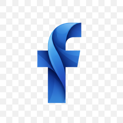 Dynamic Blue Ribbon 'F' Logo Icon
