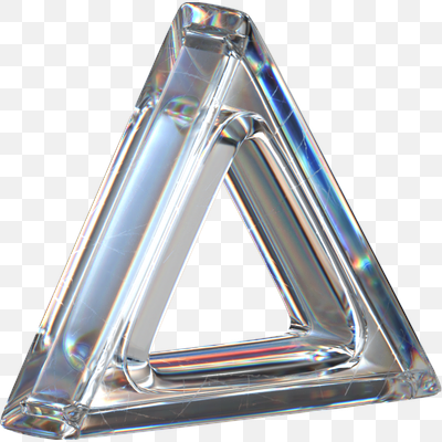 Crystalline Refraction: Luminous Triangular Prism