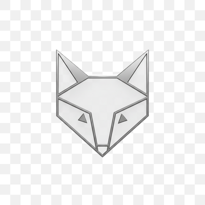 Geometric Grey Fox Head Logo