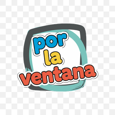 "Por la Ventana" Playful Graphic Text Logo