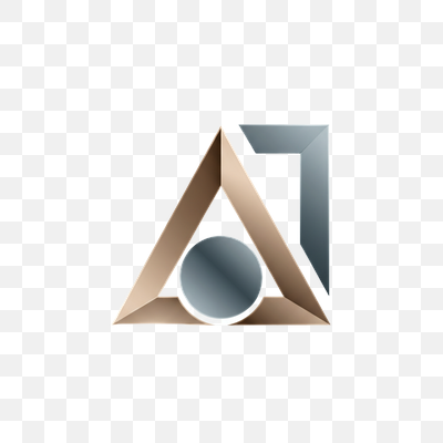 Abstract Metallic Geometric Logo Design