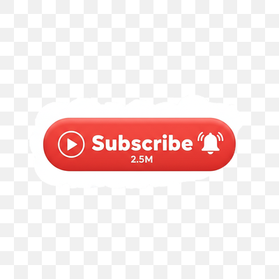 Vibrant 3D Subscribe Button with Play and Notification Bell Icons