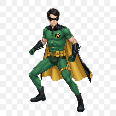 Robin: Dynamic Hero in Action Pose