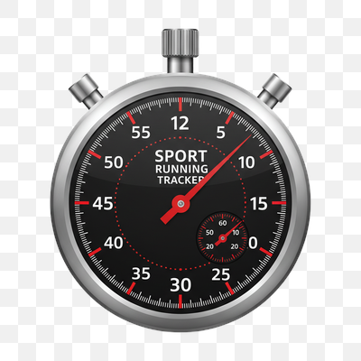 Realistic Sport Running Tracker Stopwatch Illustration