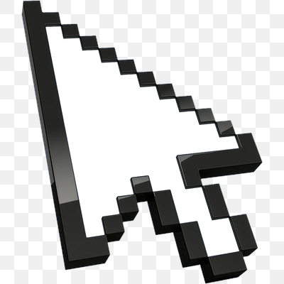 Glossy 3D Pixel Mouse Cursor