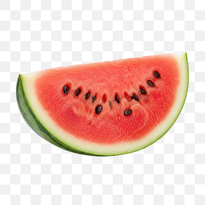 Vibrant Watermelon Slice on White Background