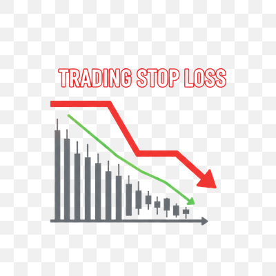 Trading Stop Loss Concept with Downward Trend Chart
