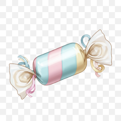 Sweet Pastel Striped Wrapped Candy