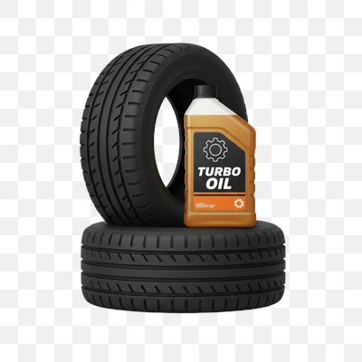 Automotive Essentials: Stacked Tires and Turbo Engine Oil